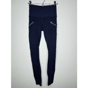 Lululemon Toasty Tech Tight II Cyber Purple Quilted Reflective w/ Side Pockets 2